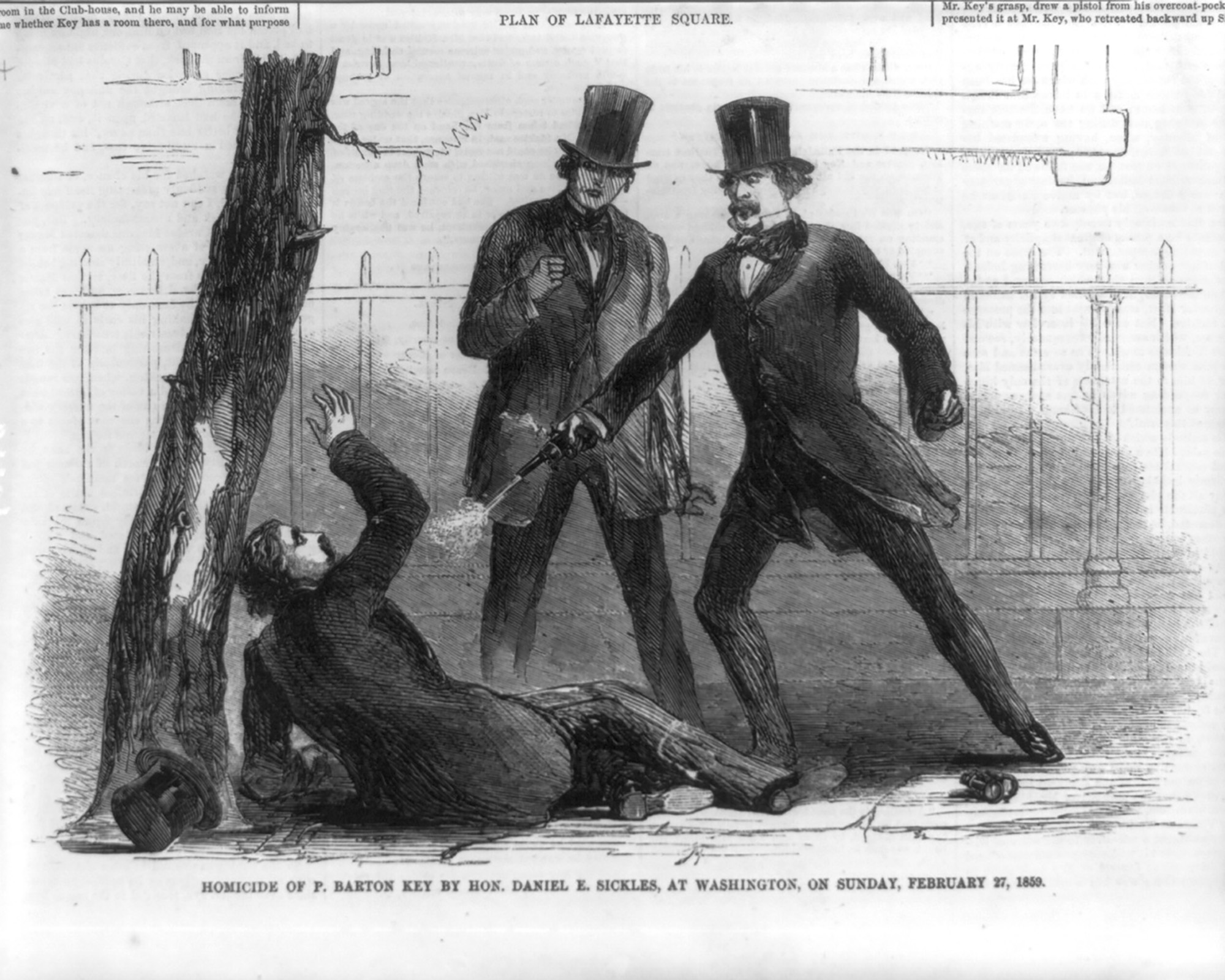 Insanity Defense illustration in Harper's Weekly, February 27, 1859. Library of Congress.