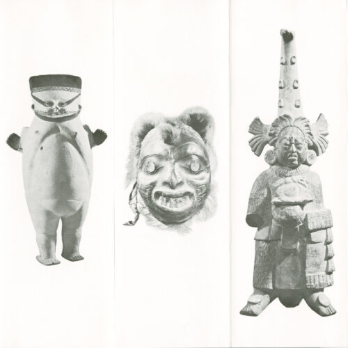 A brochure advertisement for the Museum of Primitive Art's Masterpieces from the Americas exhibit in 1964.